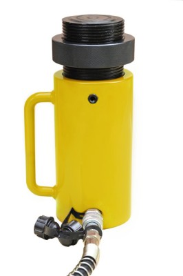 Домкрат гидравлический с пружинным возвратом с фиксирующей гайкой HHYG-50150LS (ДГ50П150Г)