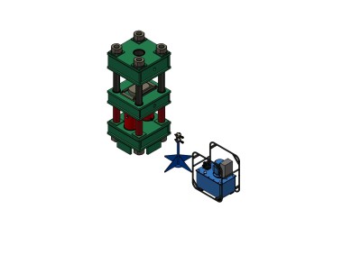 Пресс для затяжки закрытого каната в кольцевой конусной втулке проходческого прицепного устройства