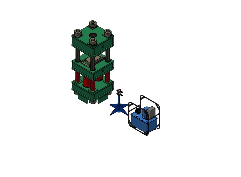 Пресс для затяжки закрытого каната в кольцевой конусной втулке проходческого прицепного устройства купить с доставкой по всей России