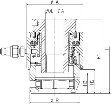 Шпильконатяжитель ATW (Тензорный домкрат) до 8423 KN купить с доставкой по всей России